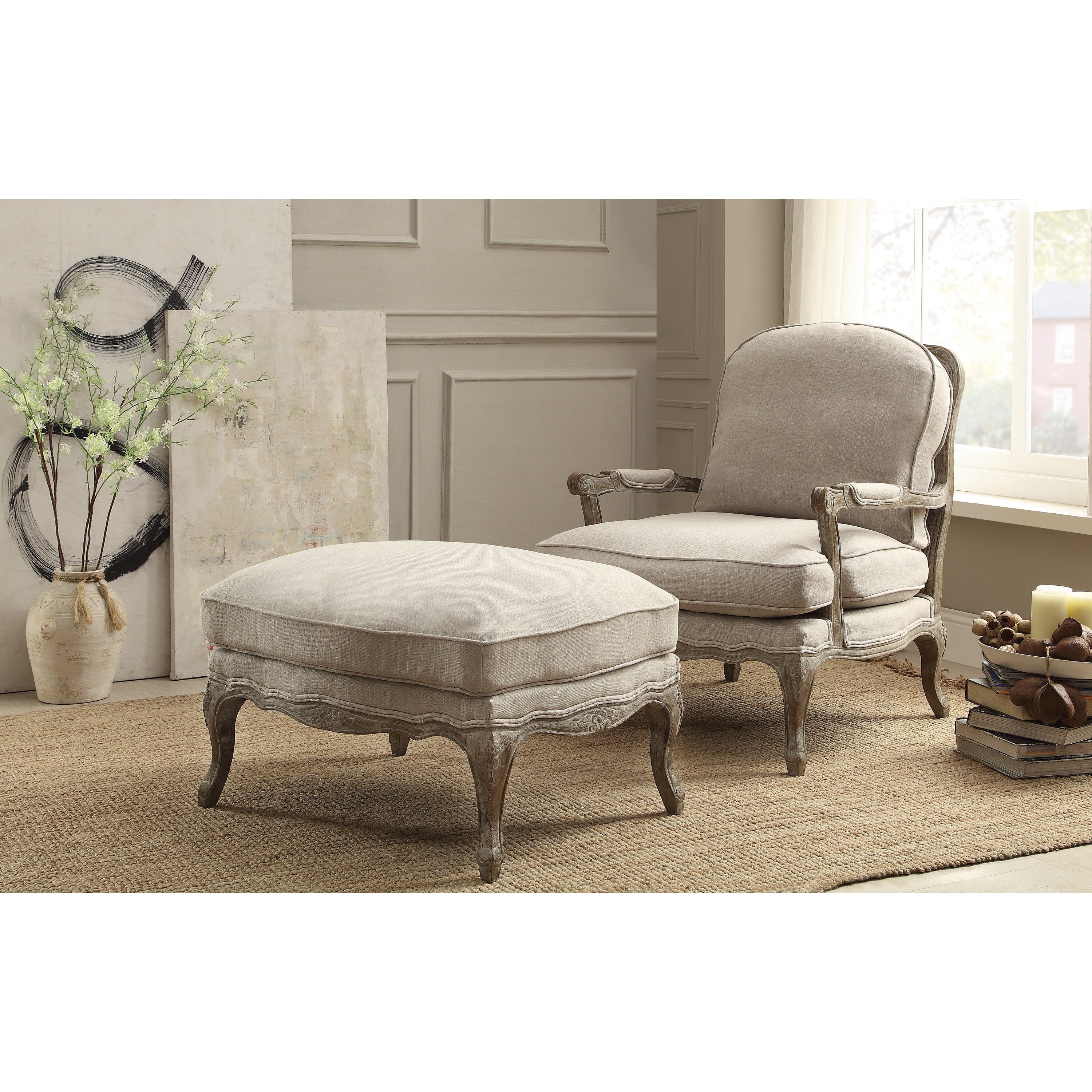 Parlier Show Wood Ottoman - 1234-4 - Bien Home Furniture &amp; Electronics