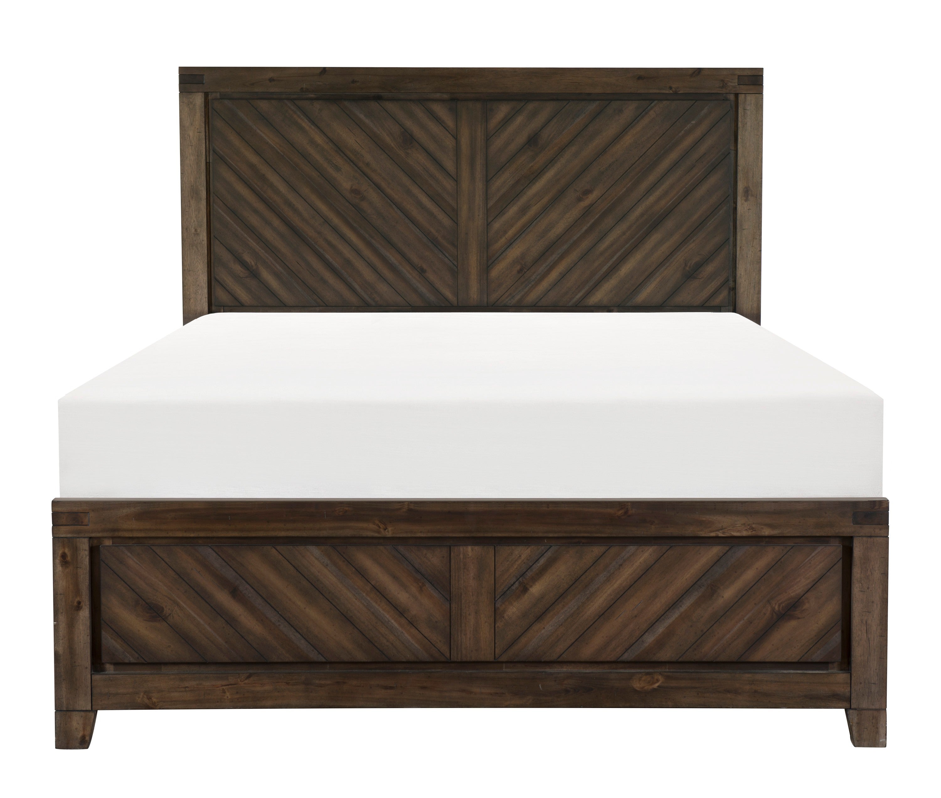 Parnell Rustic Queen Panel Bed - SET | 1648-1 | 1648-2 | 1648-3 - Bien Home Furniture &amp; Electronics