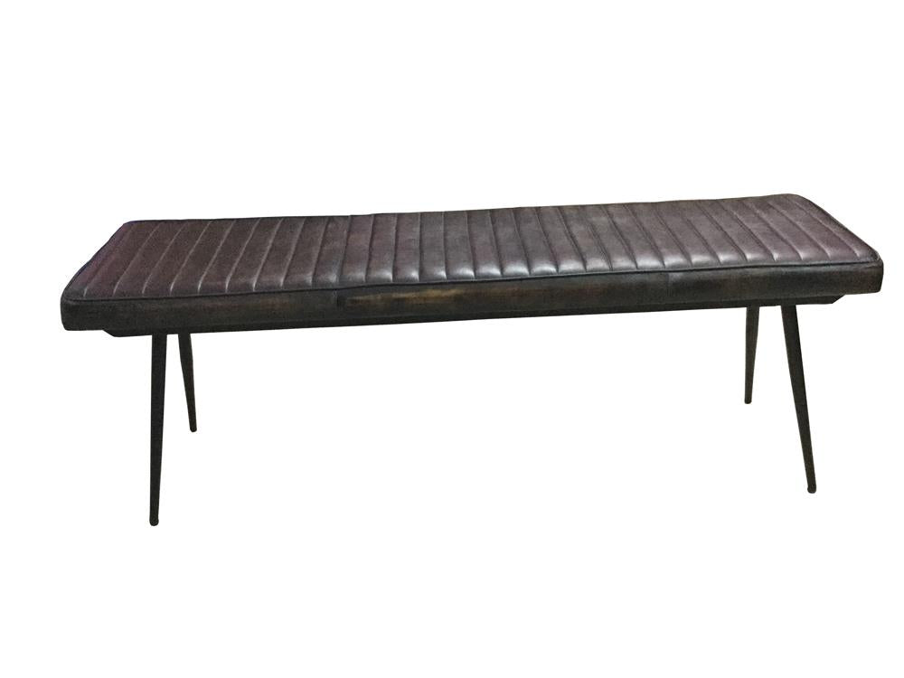 Partridge Espresso/Black Cushion Bench - 110653 - Bien Home Furniture &amp; Electronics