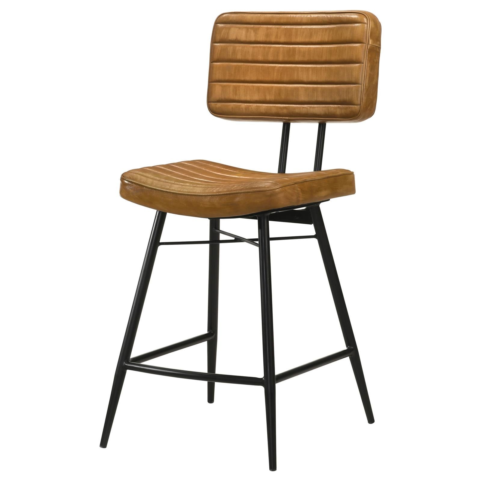 Partridge Upholstered Counter Height Stools with Footrest, Set of 2 - 110649 - Bien Home Furniture &amp; Electronics
