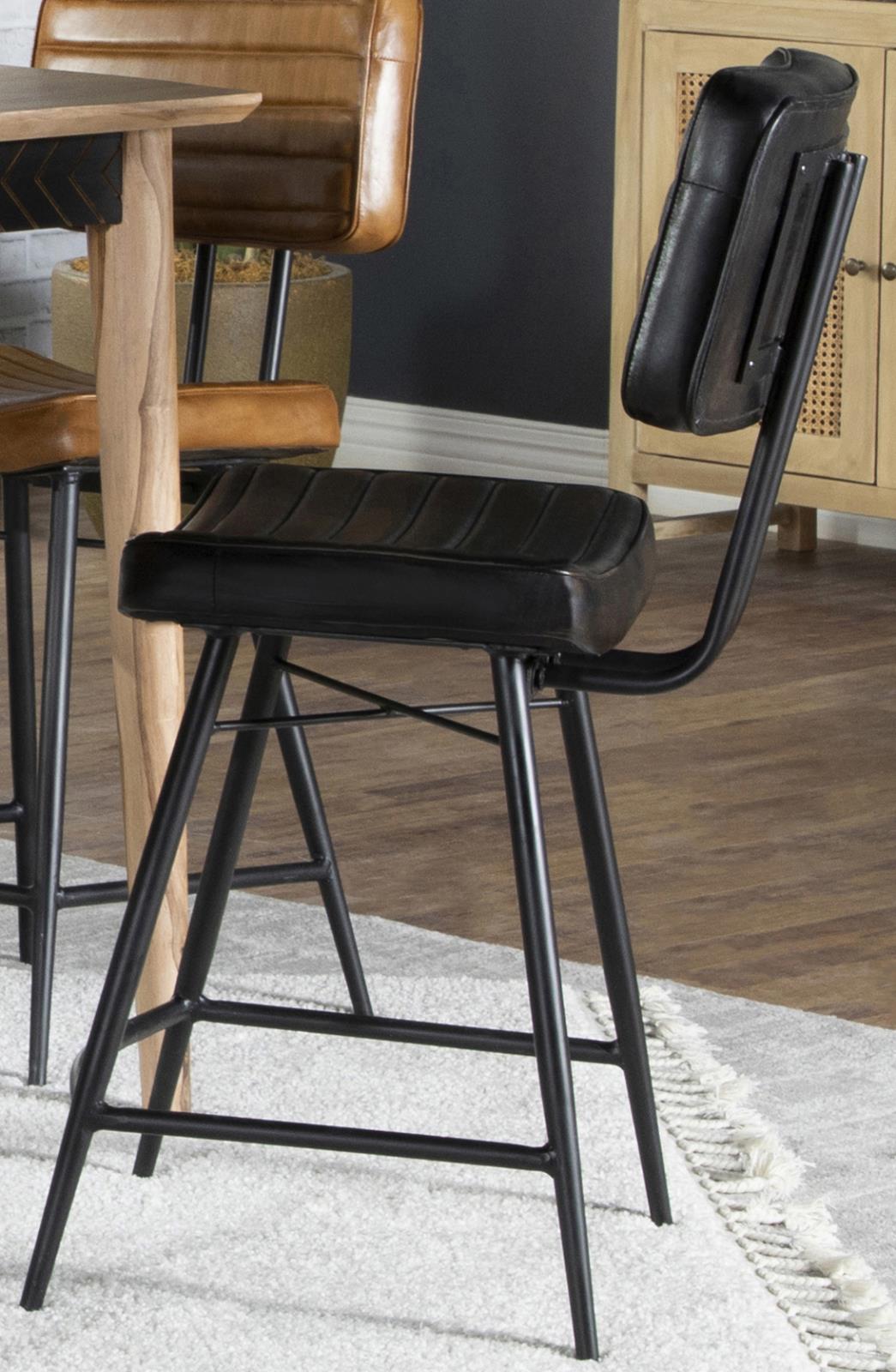 Partridge Upholstered Counter Height Stools with Footrest, Set of 2 - 110659 - Bien Home Furniture &amp; Electronics