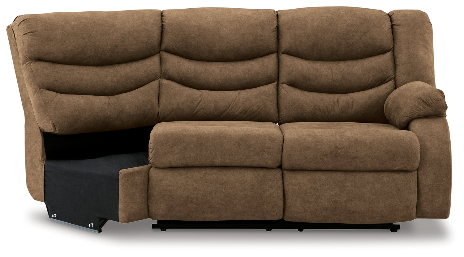 Partymate Brindle Right-Arm Facing Reclining Loveseat with Half Wedge - 3690250 - Bien Home Furniture &amp; Electronics
