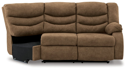 Partymate Brindle Right-Arm Facing Reclining Loveseat with Half Wedge - 3690250 - Bien Home Furniture &amp; Electronics