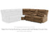 Partymate Brindle Right-Arm Facing Reclining Loveseat with Half Wedge Console - 3690249 - Bien Home Furniture & Electronics