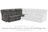 Partymate Slate Left-Arm Facing Reclining Loveseat with Half Wedge - 3690348 - Bien Home Furniture & Electronics