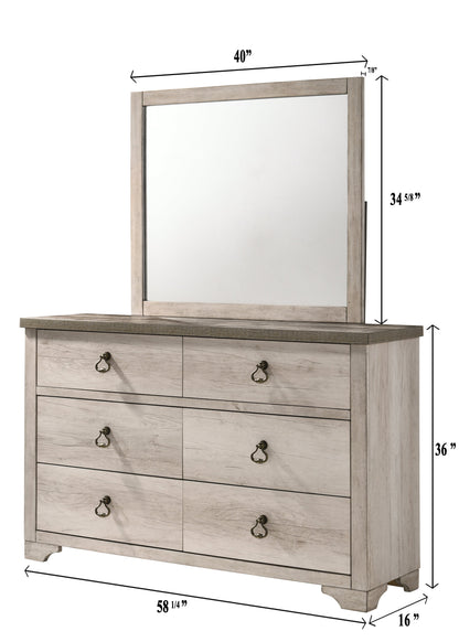 Patterson Driftwood Bedroom Mirror (Mirror Only) - B3050-11 - Bien Home Furniture &amp; Electronics