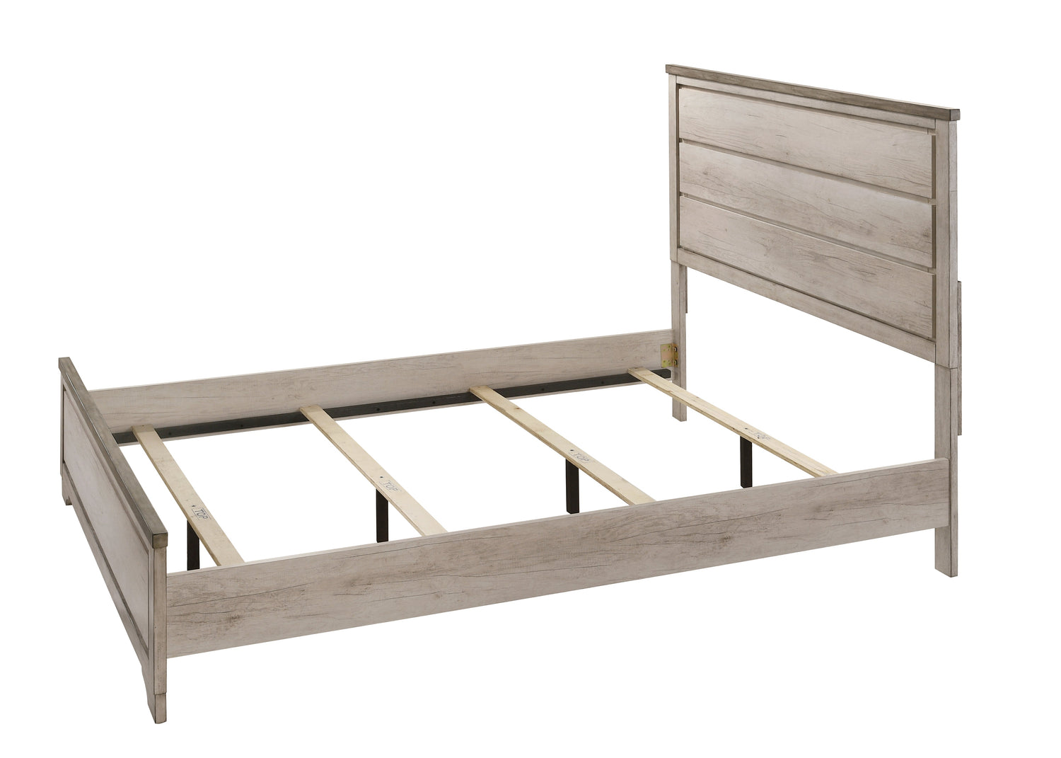 Patterson Driftwood King Panel Bed - SET | B3050-K-HBFB | B3050-KQ-RAIL - Bien Home Furniture &amp; Electronics
