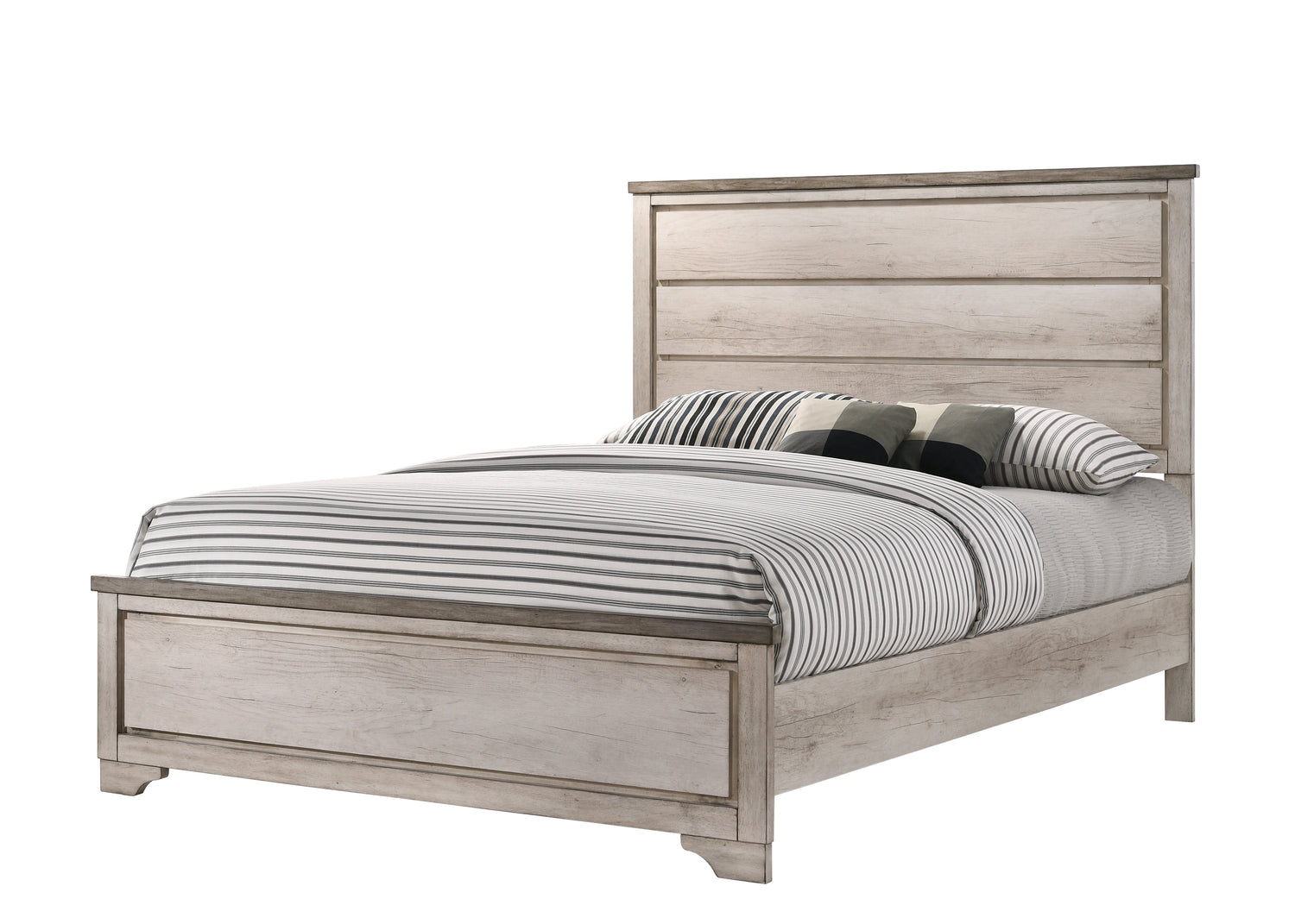 Patterson Driftwood Panel Bedroom Set - SET | B3050-Q-HBFB | B3050-KQ-RAIL | B3050-2 | B3050-4 - Bien Home Furniture &amp; Electronics
