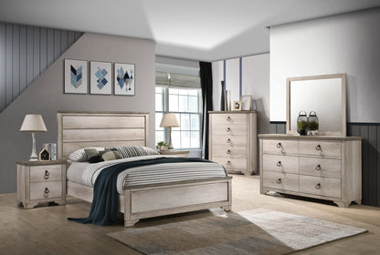 Patterson Driftwood Queen Panel Bed - SET | B3050-Q-HBFB | B3050-KQ-RAIL - Bien Home Furniture &amp; Electronics