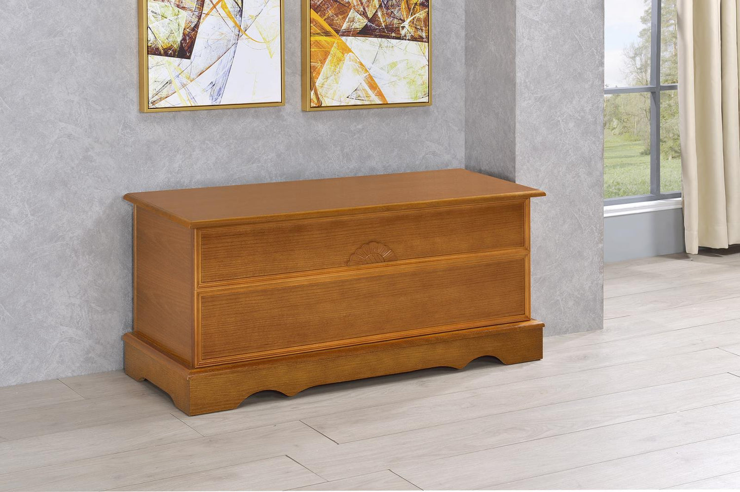 Paula Honey Rectangular Cedar Chest - 4695 - Bien Home Furniture &amp; Electronics