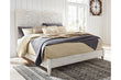 Paxberry Whitewash King Panel Bed - SET | B181-56 | B181-58 - Bien Home Furniture & Electronics