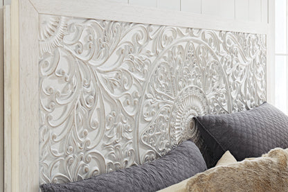 Paxberry Whitewash King Panel Headboard - B181-58 - Bien Home Furniture &amp; Electronics