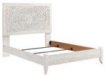 Paxberry Whitewash Queen Panel Footboard with Rails - B181-54 - Bien Home Furniture &amp; Electronics