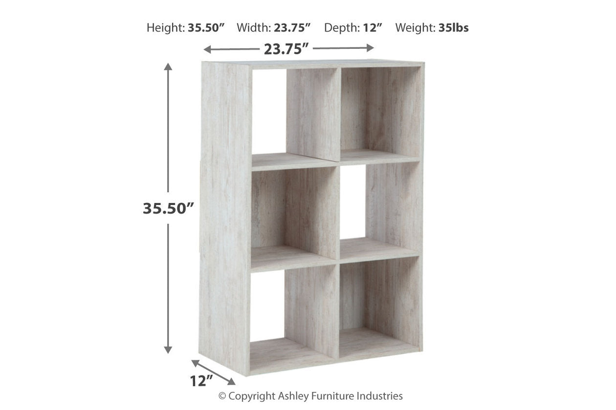 Paxberry Whitewash Six Cube Organizer - EA1811-3X2 - Bien Home Furniture &amp; Electronics