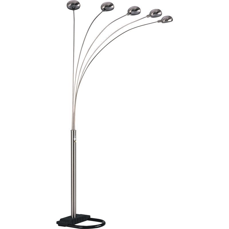 Peacock Arc Pewter 82" Floor Lamp - 4888B-PEW-F - Bien Home Furniture &amp; Electronics