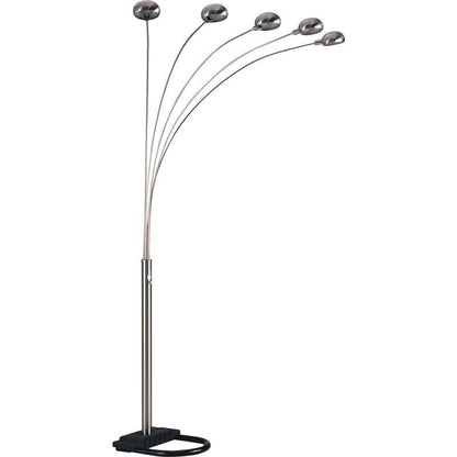 Peacock Arc Pewter 82" Floor Lamp - 4888B-PEW-F - Bien Home Furniture &amp; Electronics
