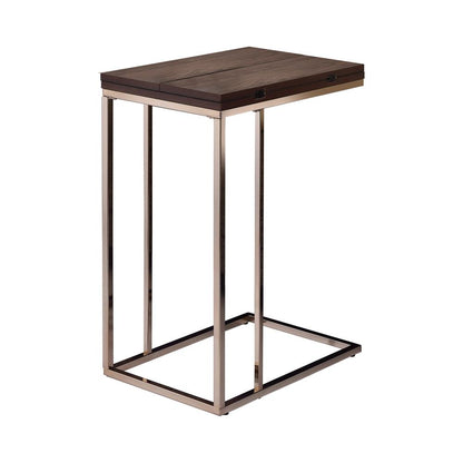 Pedro Chestnut/Chrome Expandable Top Accent Table - 902932 - Bien Home Furniture &amp; Electronics