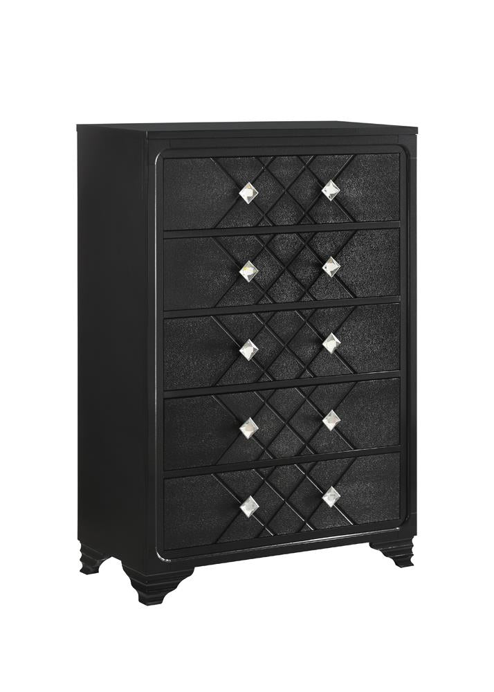 Penelope Black 5-Drawer Chest - 223575 - Bien Home Furniture &amp; Electronics