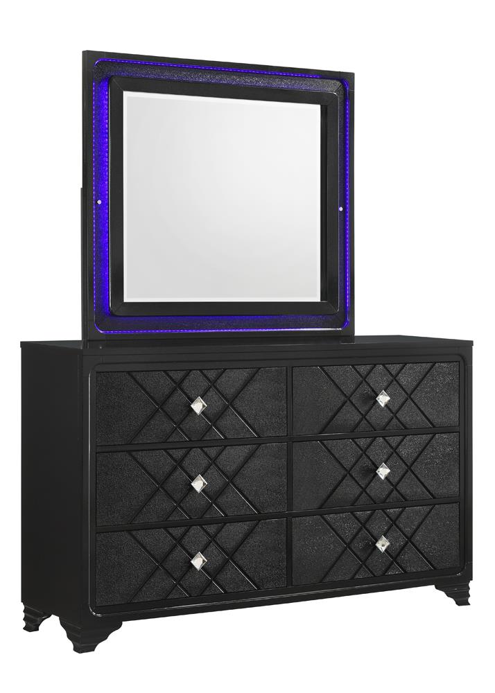 Penelope Black Rectangular Dresser Mirror - 223574 - Bien Home Furniture &amp; Electronics
