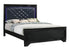 Penelope Queen Bed with LED Lighting Black/Midnight Star - 223571Q - Bien Home Furniture & Electronics