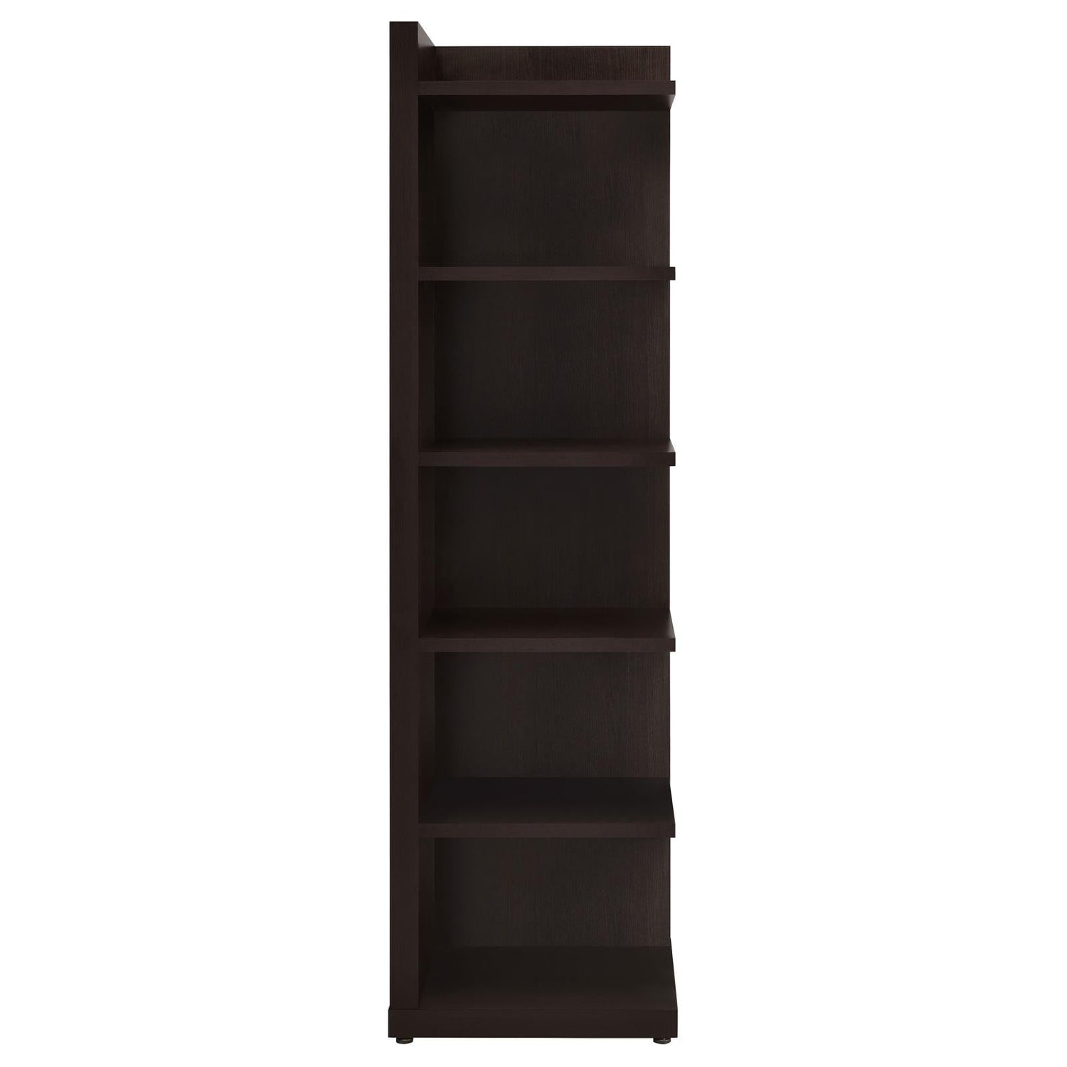 Pinckard Cappuccino 6-Tier Corner Bookcase - 800270 - Bien Home Furniture &amp; Electronics