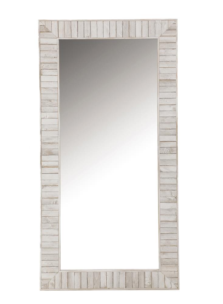 Pino Rectangular Wall Mirror White - 963488 - Bien Home Furniture &amp; Electronics