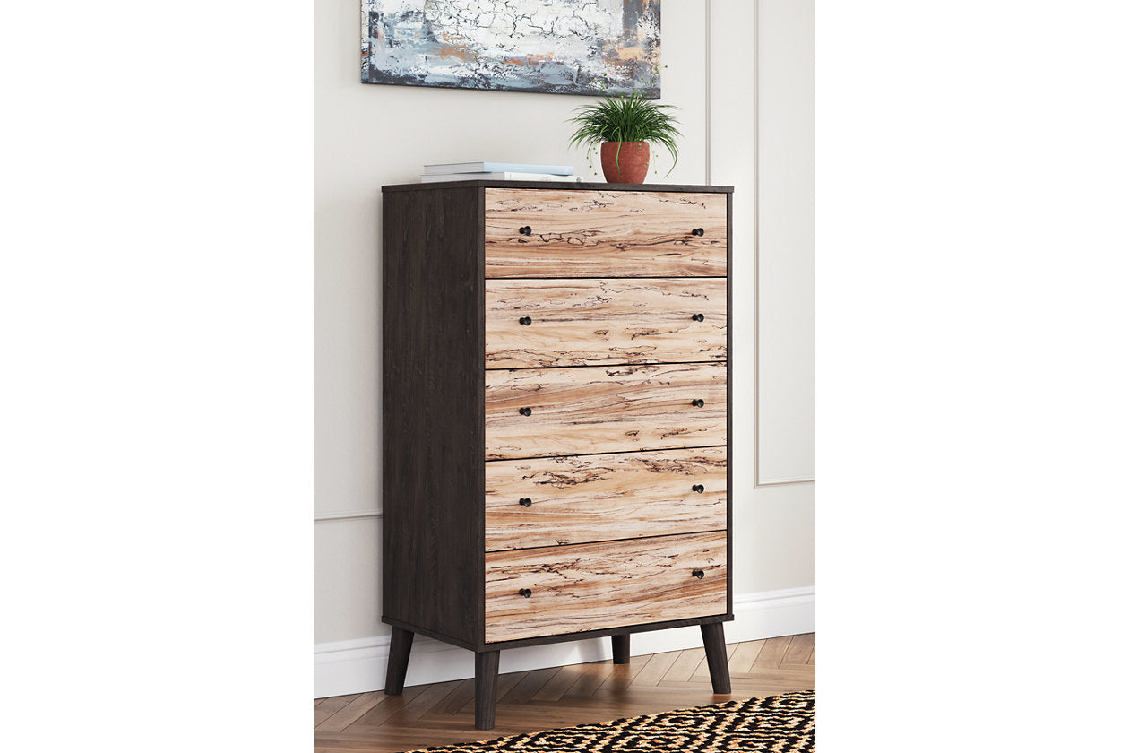 Piperton Two-tone Brown/Black Chest of Drawers - EB5514-245 - Bien Home Furniture &amp; Electronics