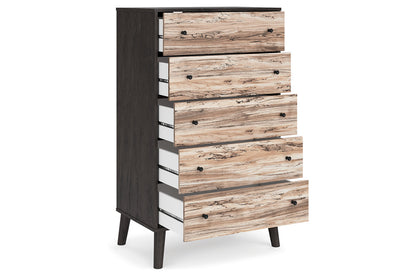 Piperton Two-tone Brown/Black Chest of Drawers - EB5514-245 - Bien Home Furniture &amp; Electronics