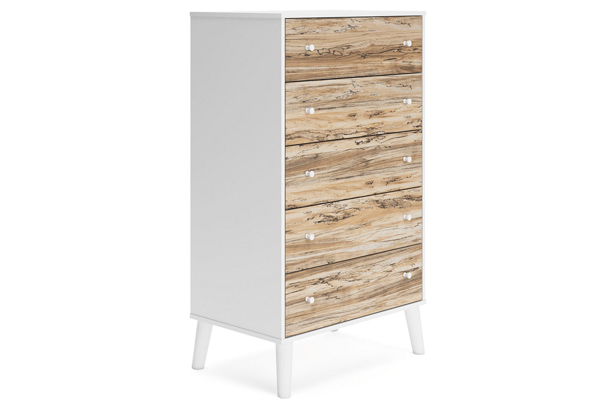 Piperton Two-tone Brown/White Chest of Drawers - EB1221-245 - Bien Home Furniture &amp; Electronics