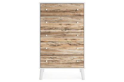 Piperton Two-tone Brown/White Chest of Drawers - EB1221-245 - Bien Home Furniture &amp; Electronics