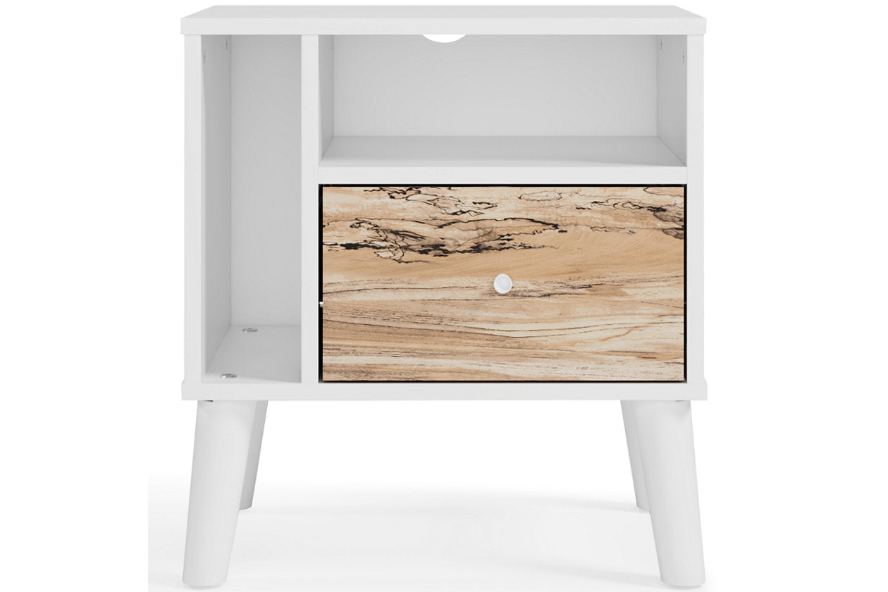 Piperton Two-tone Brown/White Nightstand - EB1221-291 - Bien Home Furniture &amp; Electronics