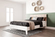 Piperton Two-tone Brown/White Queen Panel Platform Bed - SET | EB1221-157 | EB1221-113 - Bien Home Furniture & Electronics