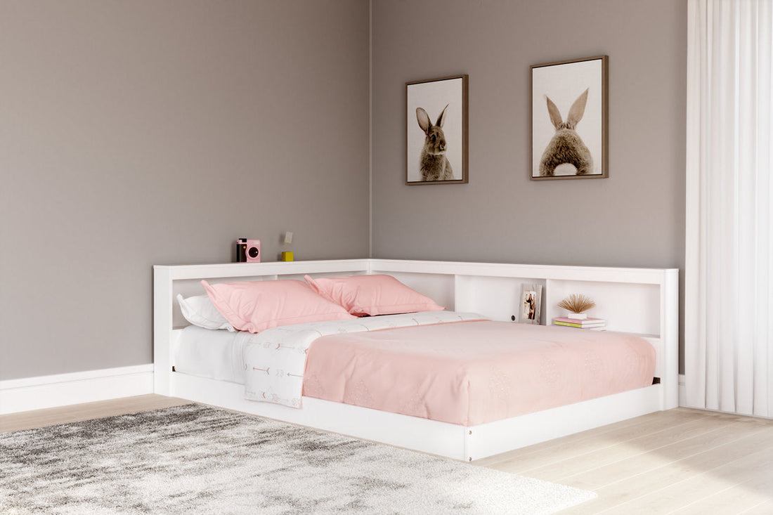 Piperton White Full Bookcase Storage Bed - SET | EB1221-165 | EB1221-182 - Bien Home Furniture & Electronics