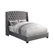 Pissarro Eastern King Tufted Upholstered Bed Gray - 300515KE - Bien Home Furniture & Electronics