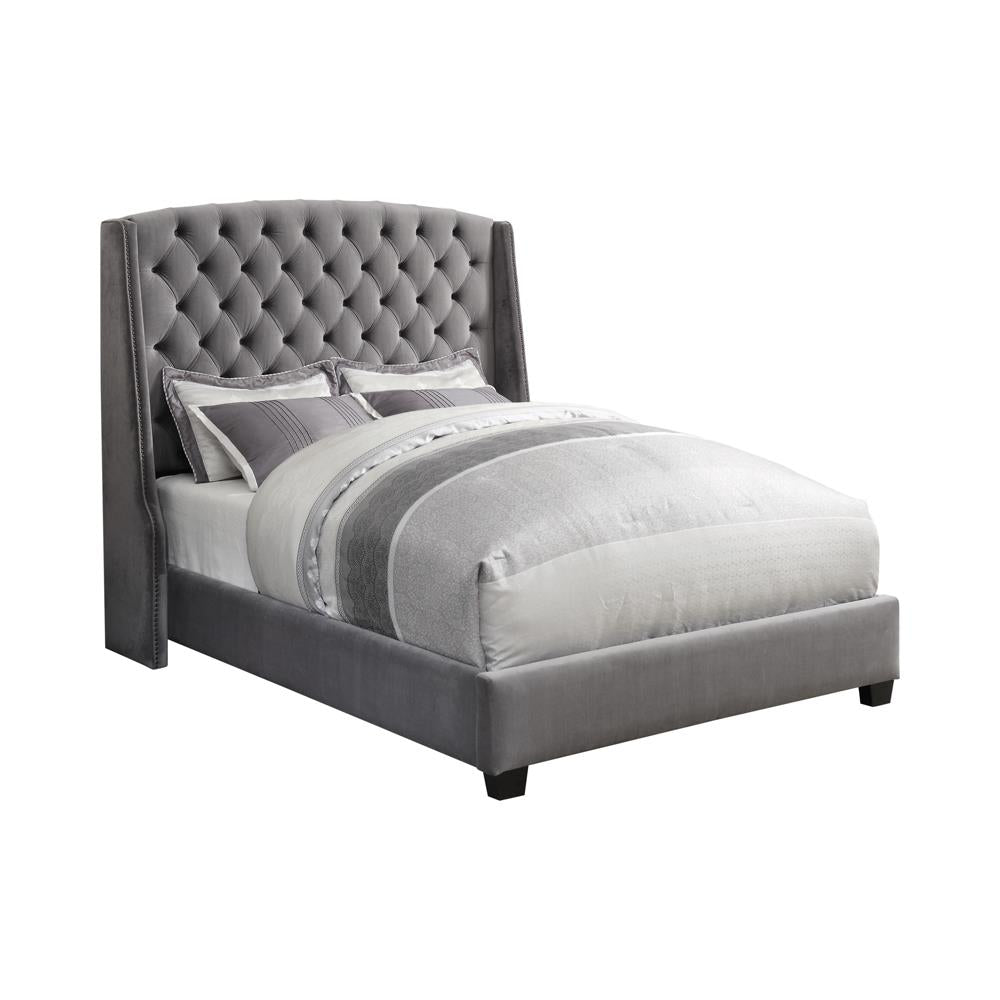 Pissarro Full Tufted Upholstered Bed Gray - 300515F - Bien Home Furniture &amp; Electronics
