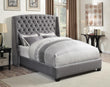 Pissarro Queen Tufted Upholstered Bed Gray - 300515Q - Bien Home Furniture & Electronics