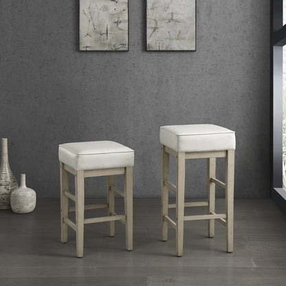 Pittsville White/Espresso Counter Height Stool, Set of 2 - 5684WH-24 - Bien Home Furniture &amp; Electronics