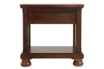 Porter Rustic Brown Chairside End Table - T697-3 - Bien Home Furniture &amp; Electronics