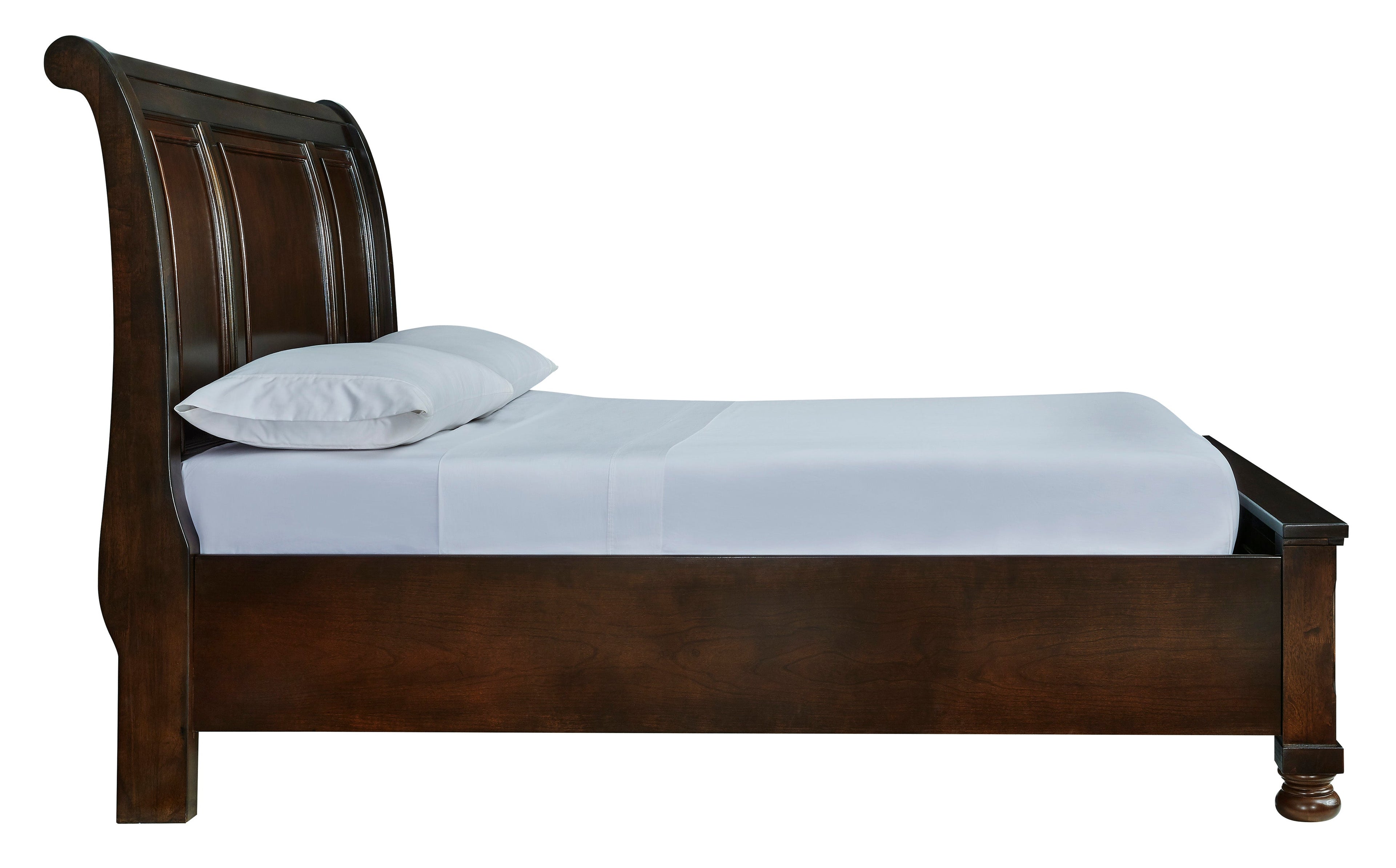 Porter Rustic Brown Footboard Storage Sleigh Platform Bedroom Set - SET | B697-76 | B697-78 | B697-99 | B697-31 | B697-92 - Bien Home Furniture &amp; Electronics