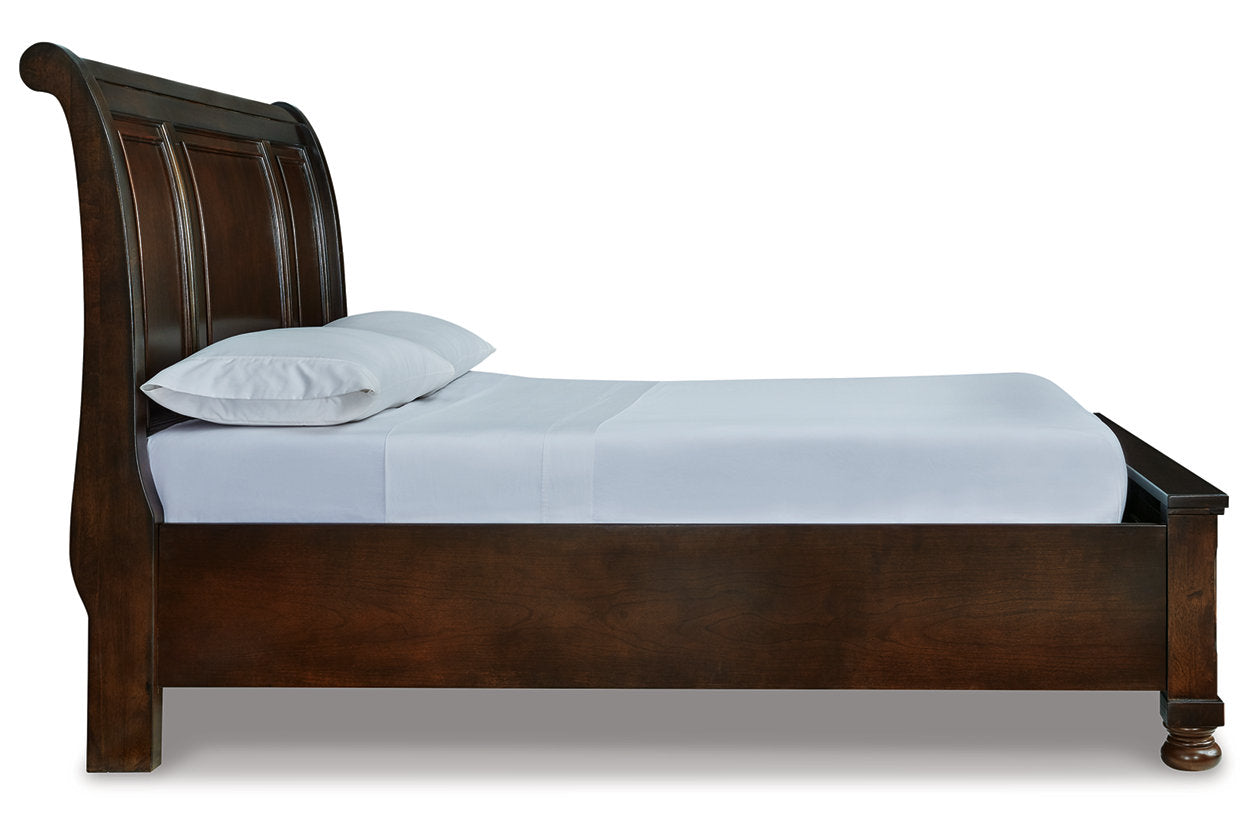 Porter Rustic Brown Queen Sleigh Bed - SET | B697-74 | B697-77 | B697-98 - Bien Home Furniture &amp; Electronics