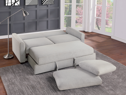 Price Gray Convertible Studio Sofa with Pull-out Bed - 9525RF-3CL - Bien Home Furniture &amp; Electronics