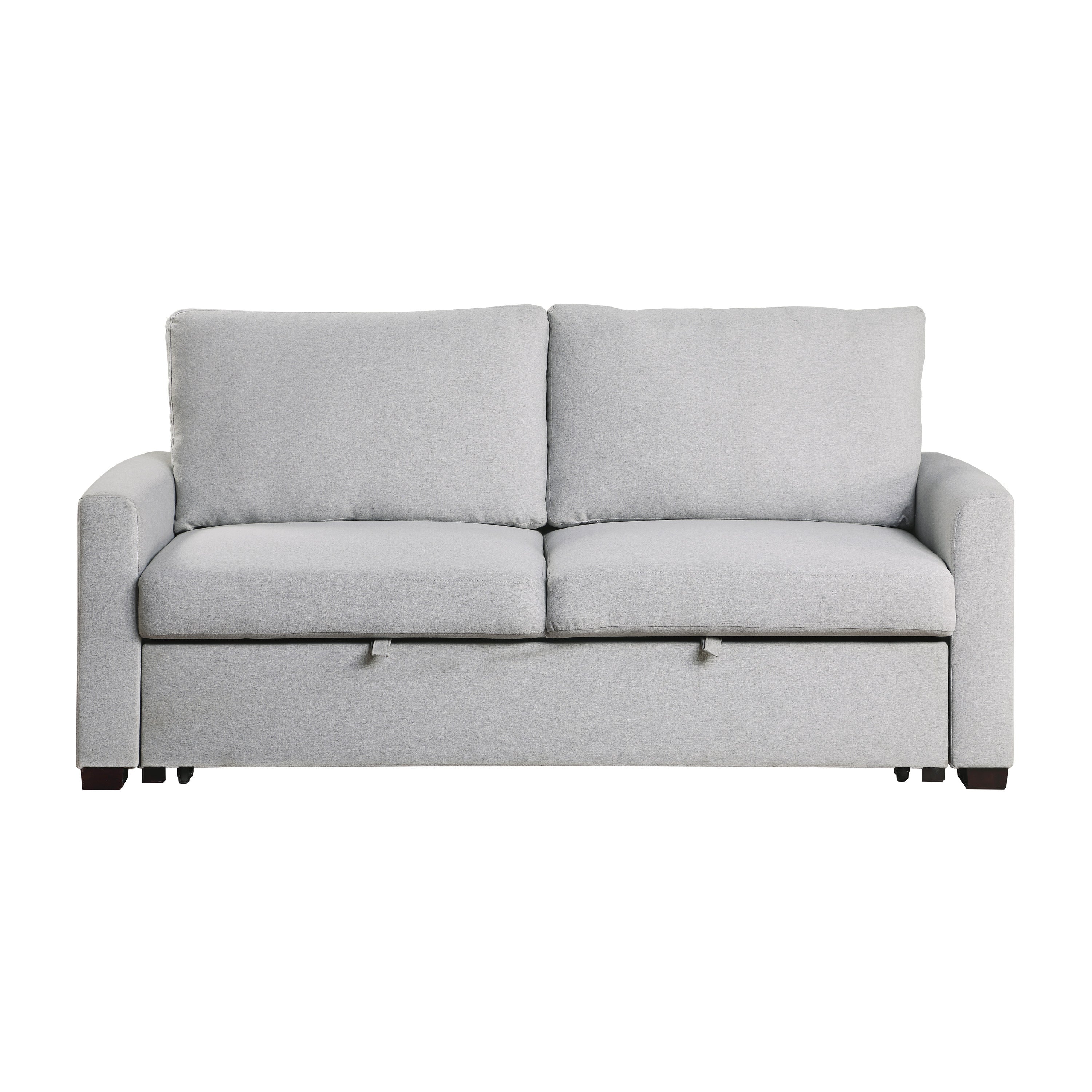 Price Gray Convertible Studio Sofa with Pull-out Bed - 9525RF-3CL - Bien Home Furniture &amp; Electronics