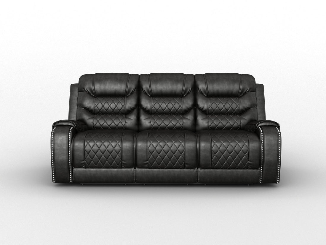 Putnam Brown Power Double Reclining Sofa - 9405BR-3PW - Bien Home Furniture &amp; Electronics