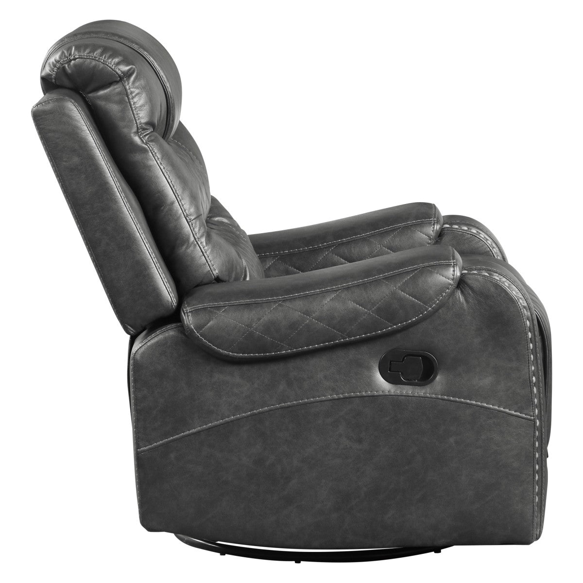 Putnam Gray Swivel Reclining Chair - 9405GY-1 - Bien Home Furniture &amp; Electronics