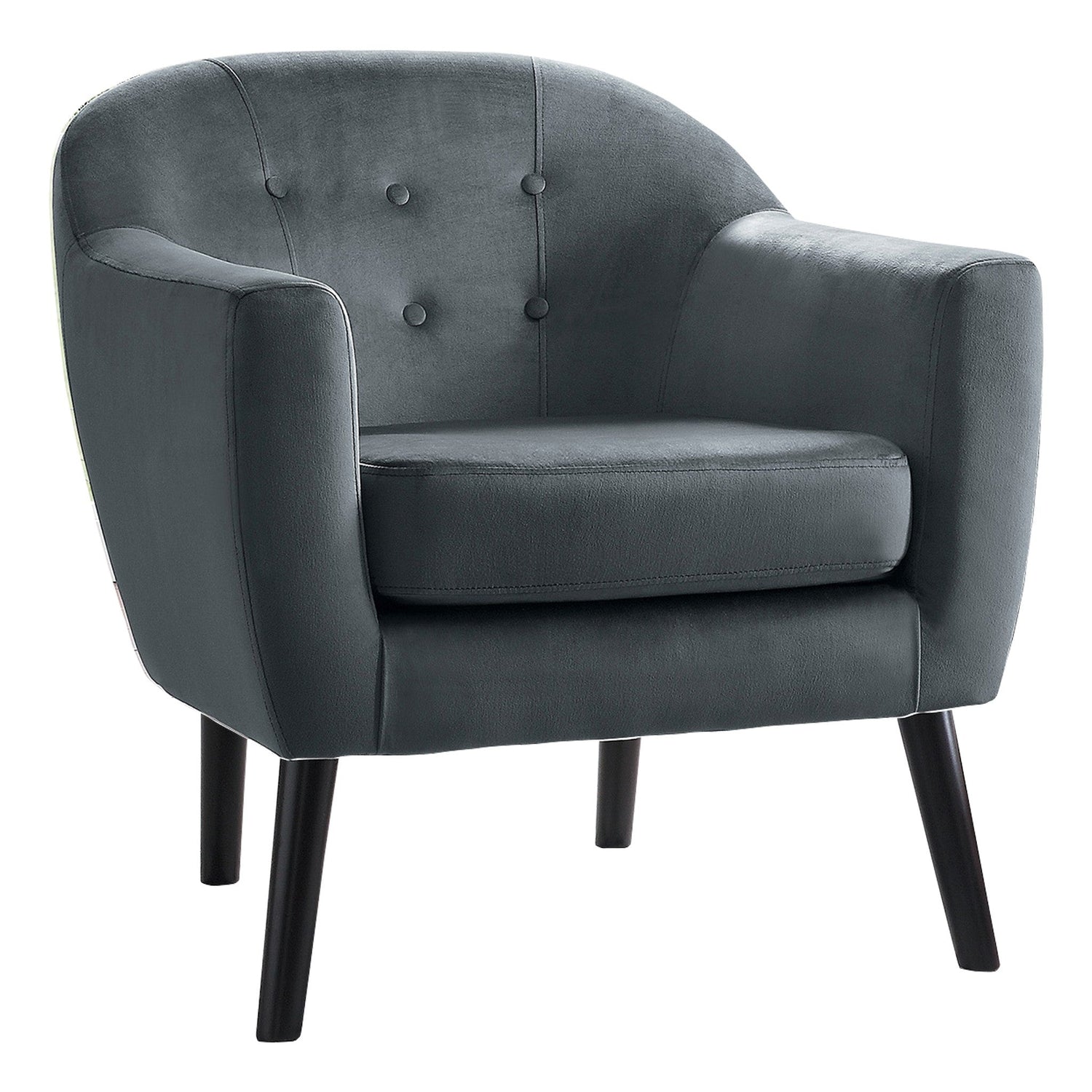 Quill Gray Velvet Accent Chair - 1127GY-1 - Bien Home Furniture &amp; Electronics