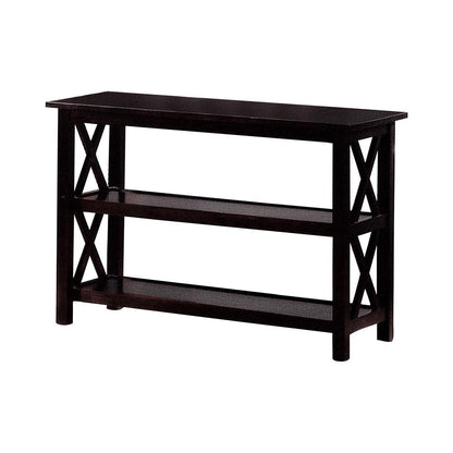 Rachelle Sofa Table with 2-Shelf Deep Merlot - 5910 - Bien Home Furniture &amp; Electronics