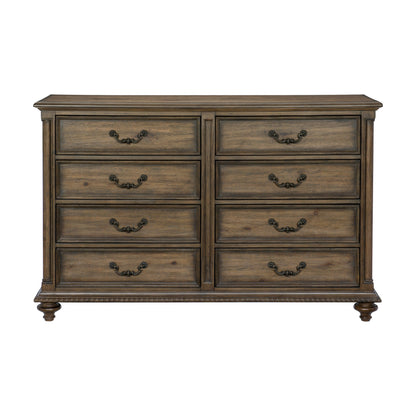 Rachelle Weathered Pecan Dresser - 1693-5 - Bien Home Furniture &amp; Electronics