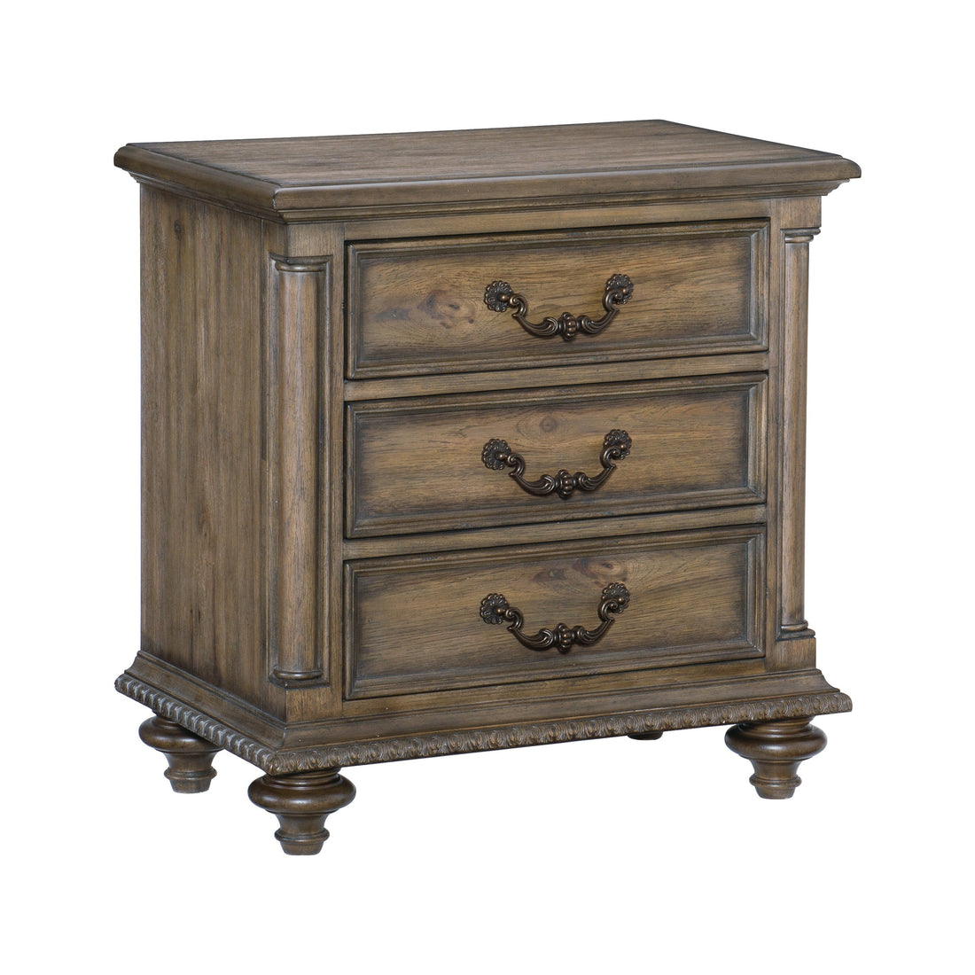 Rachelle Weathered Pecan Nightstand - 1693-4 - Bien Home Furniture &amp; Electronics