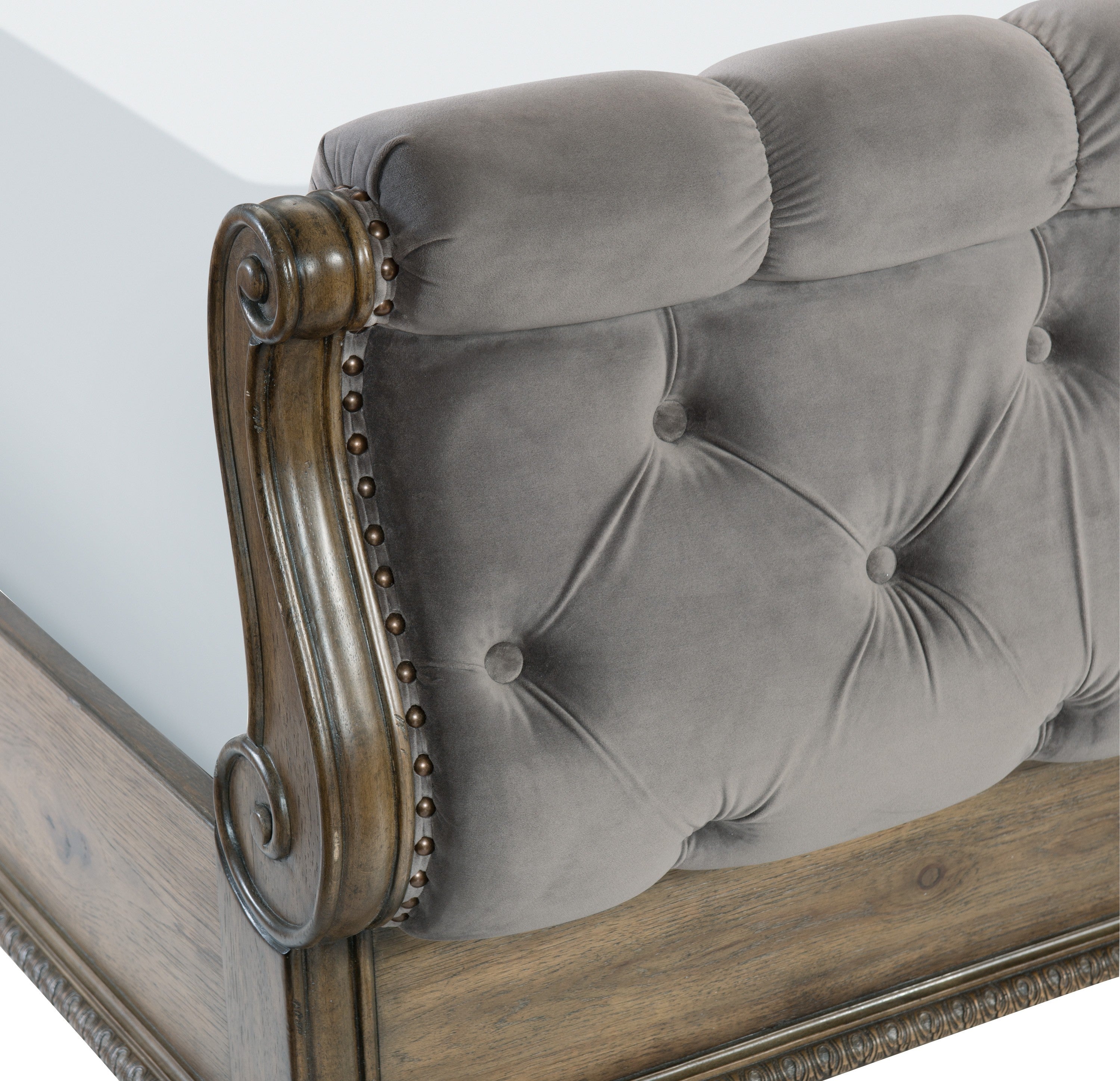 Rachelle Weathered Pecan Queen Bed - SET | 1693-1 | 1693-2 | 1693-3 - Bien Home Furniture &amp; Electronics