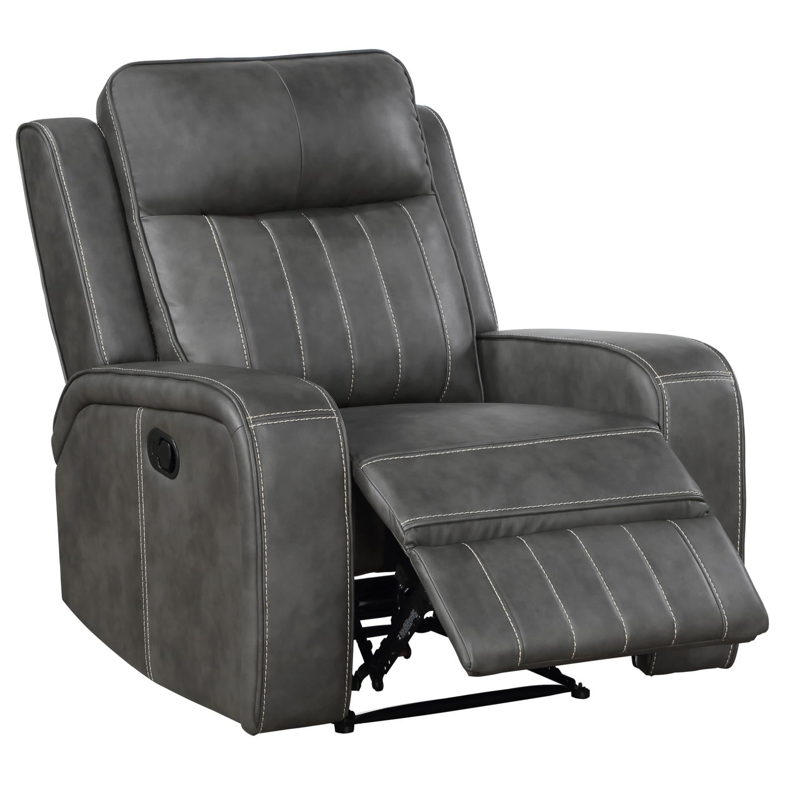 Raelynn 3-piece Upholstered Motion Reclining Sofa Set Grey - 603191-S3 - Bien Home Furniture &amp; Electronics